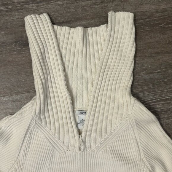 Cache Women Cowl Neck Zipper Pullover Sweater - Picture 5 of 9